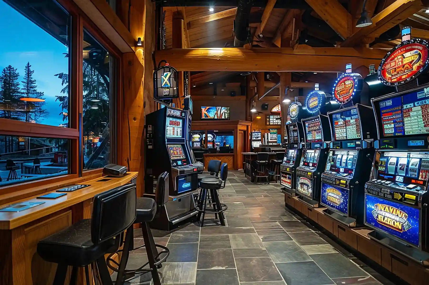 Pachinko hall interior